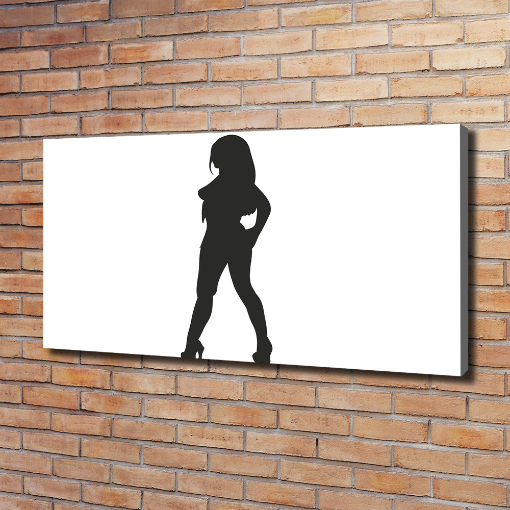 Canvas wall art A woman's silhouette