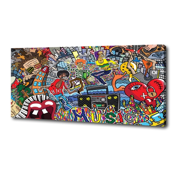 Canvas wall art Musical collage