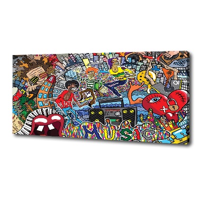 Canvas wall art Musical collage