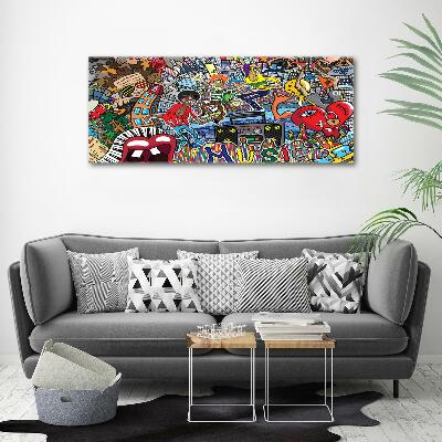 Canvas wall art Musical collage