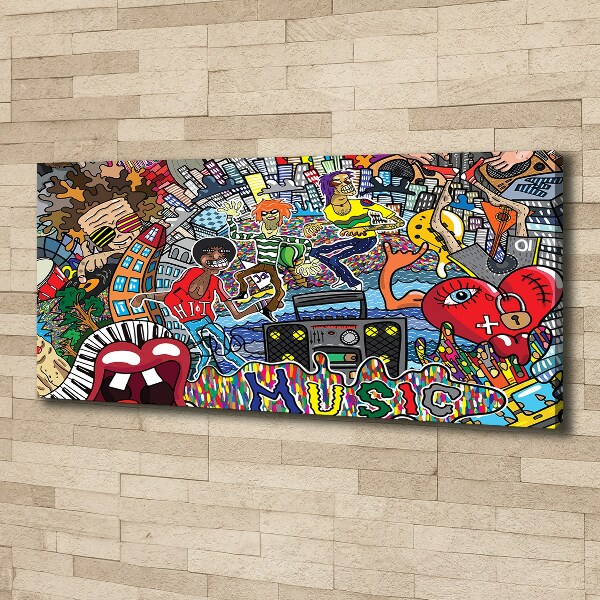 Canvas wall art Musical collage