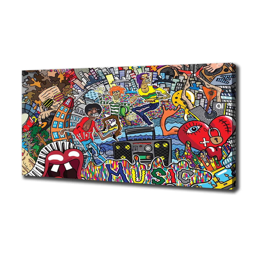 Canvas wall art Musical collage