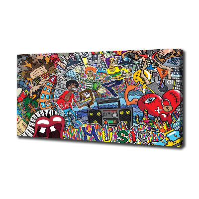 Canvas wall art Musical collage