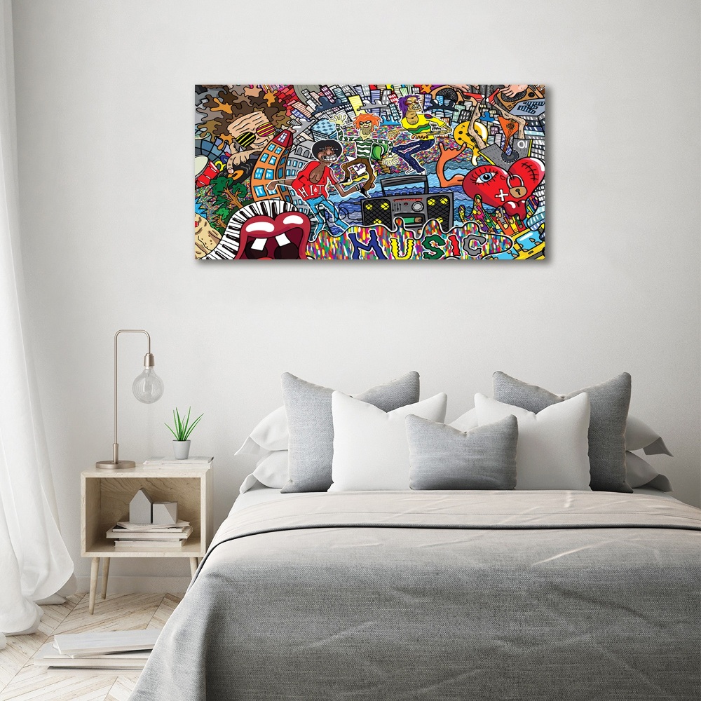 Canvas wall art Musical collage