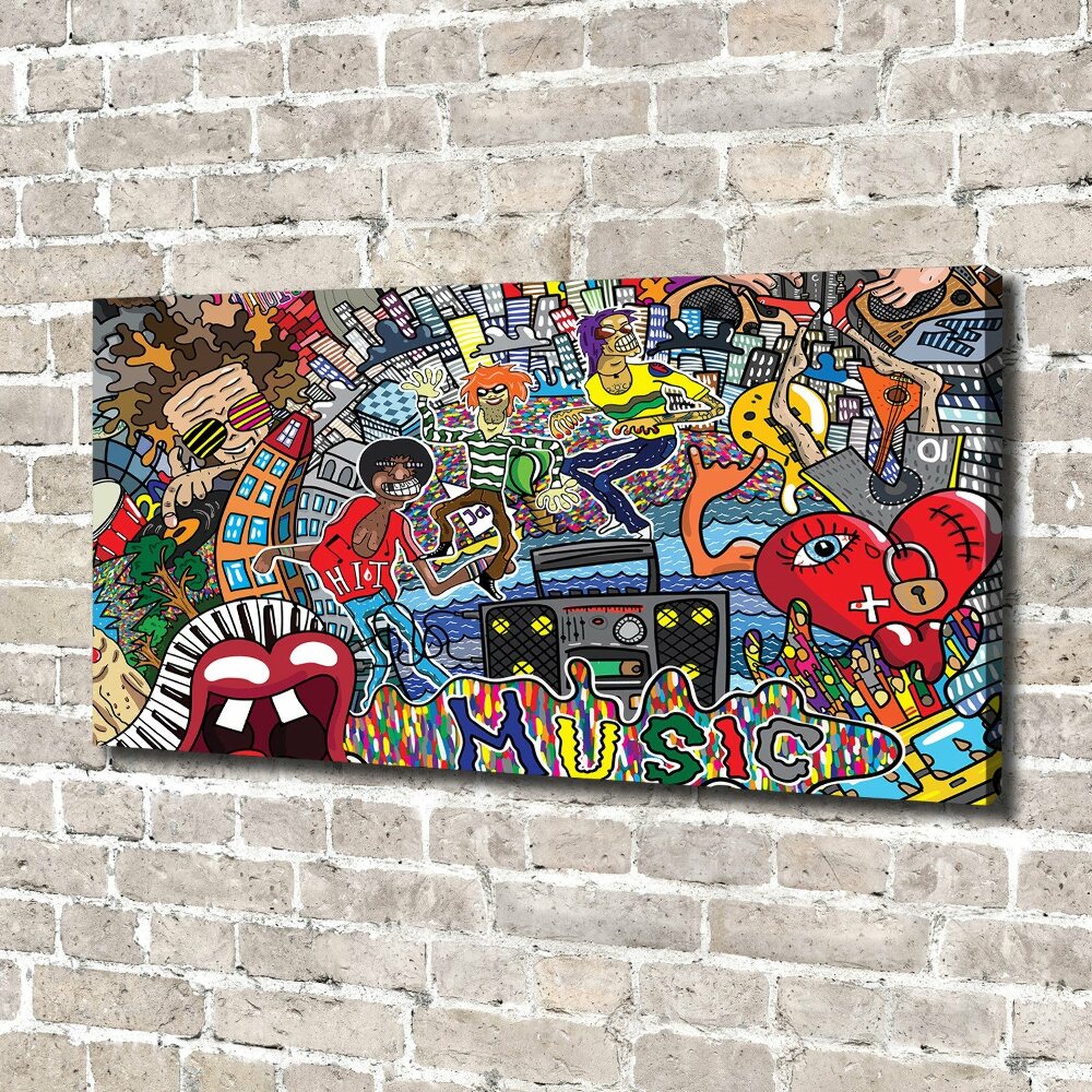 Canvas wall art Musical collage