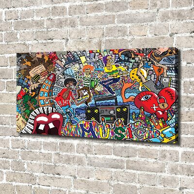 Canvas wall art Musical collage