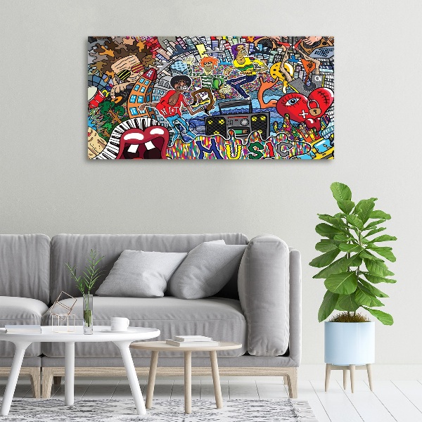 Canvas wall art Musical collage