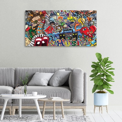 Canvas wall art Musical collage