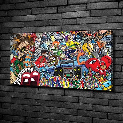 Canvas wall art Musical collage