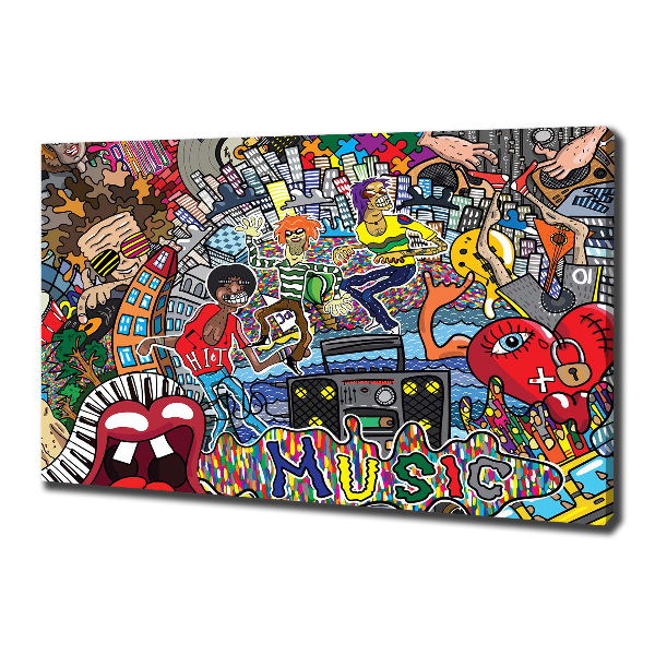 Canvas wall art Musical collage