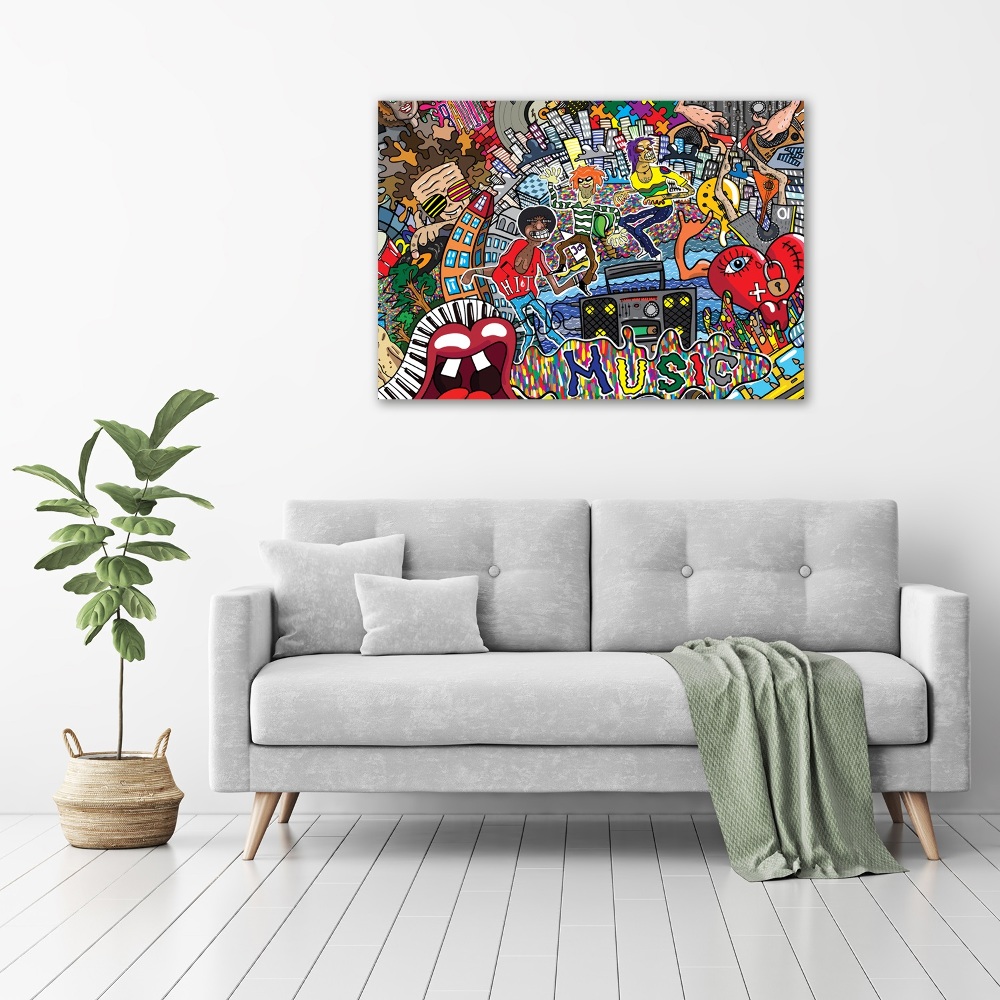 Canvas wall art Musical collage