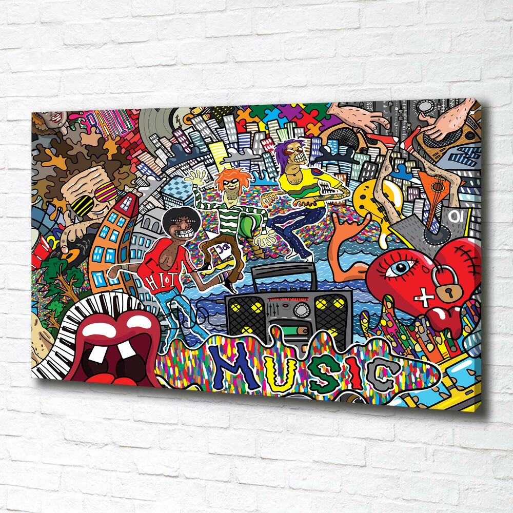 Canvas wall art Musical collage