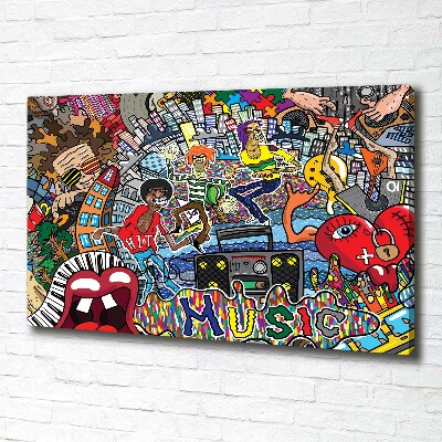 Canvas wall art Musical collage