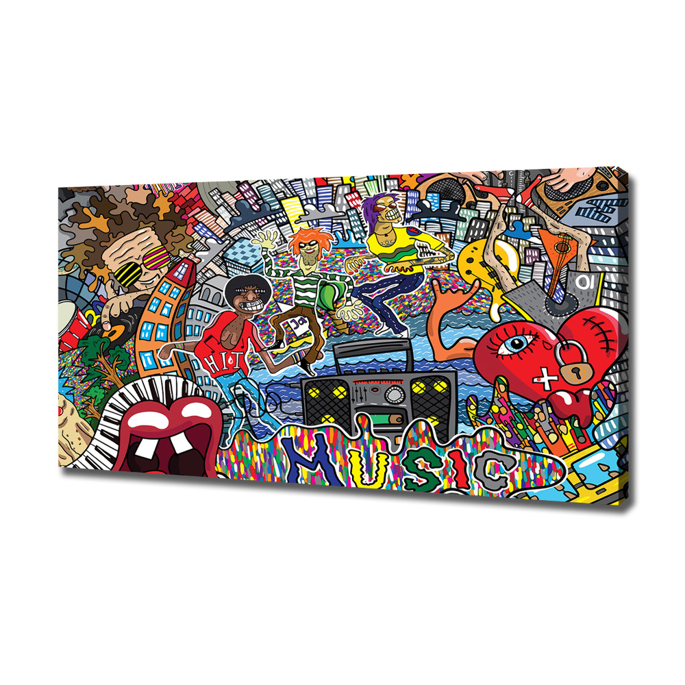 Canvas wall art Musical collage