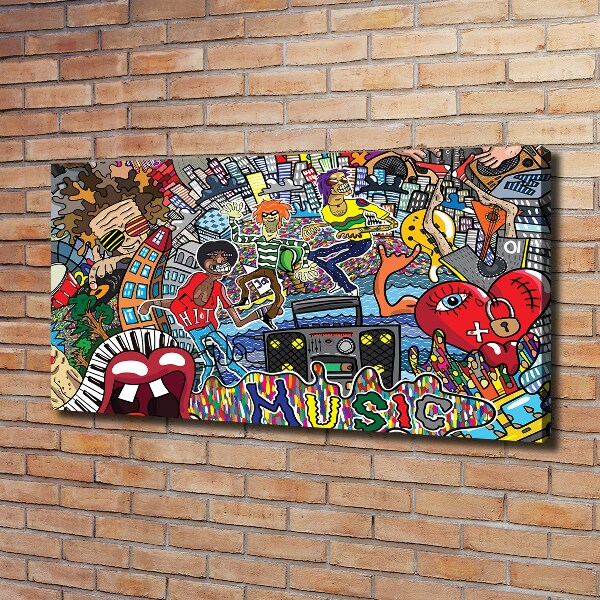 Canvas wall art Musical collage