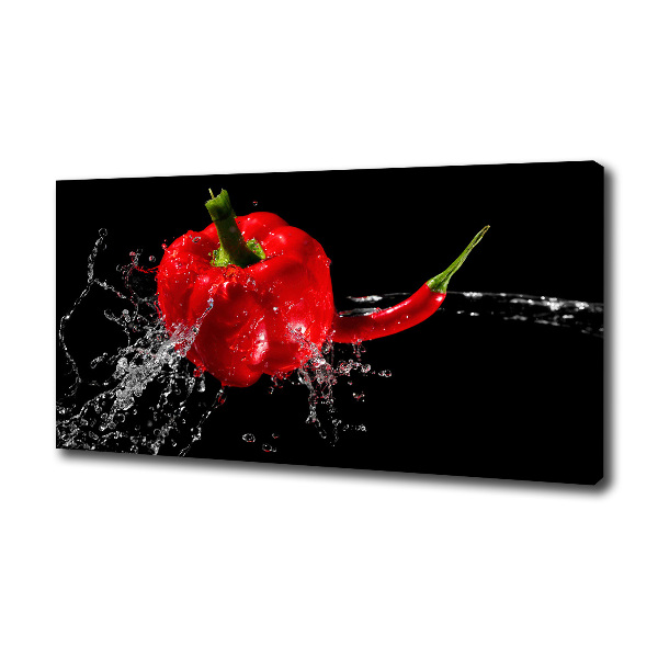 Canvas wall art Red peppers