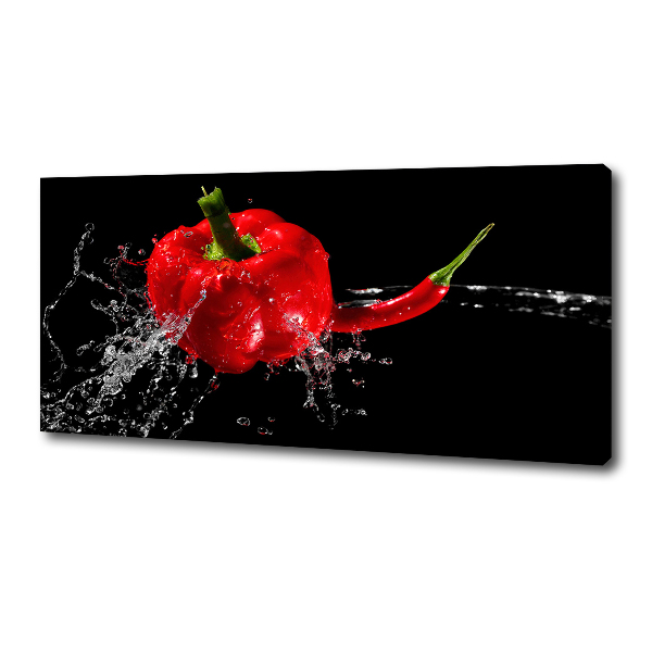 Canvas wall art Red peppers