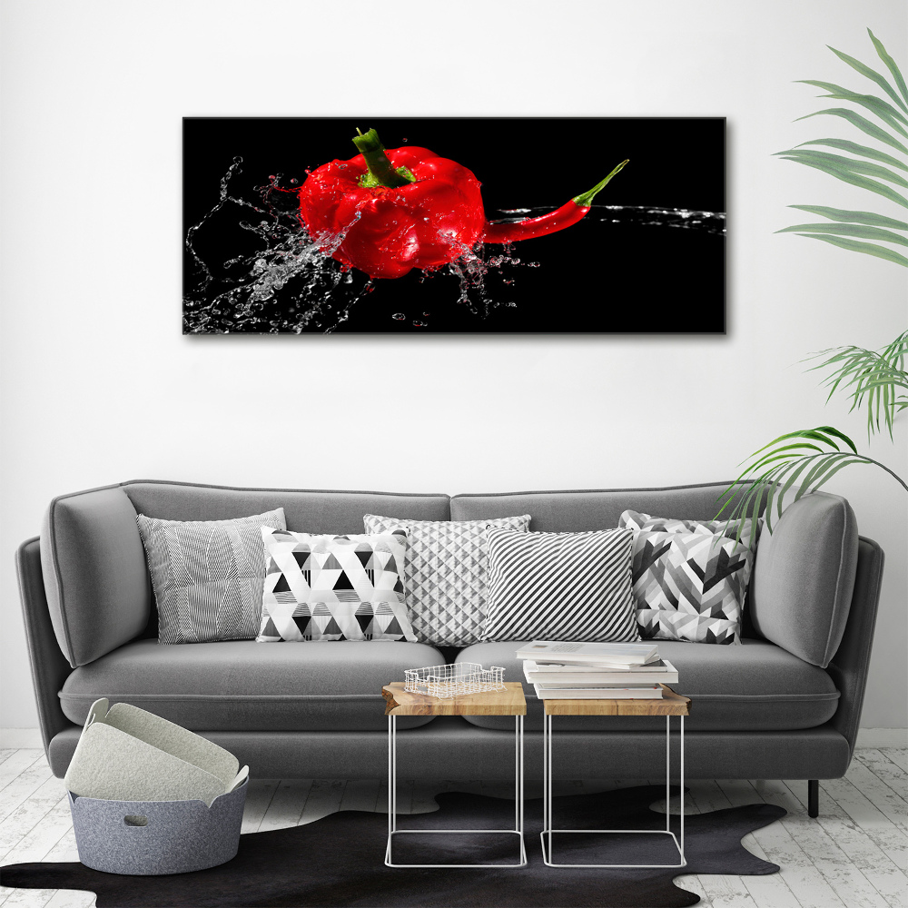 Canvas wall art Red peppers