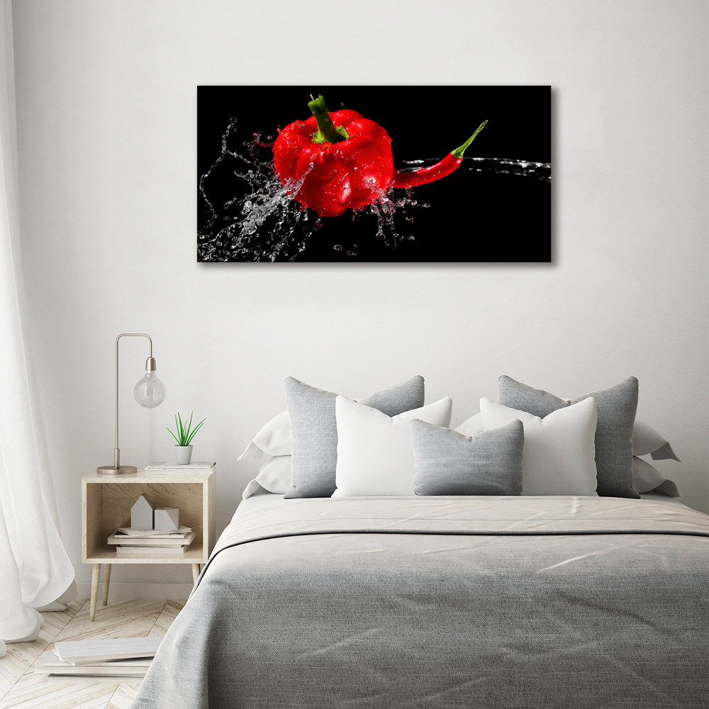 Canvas wall art Red peppers