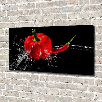 Canvas wall art Red peppers