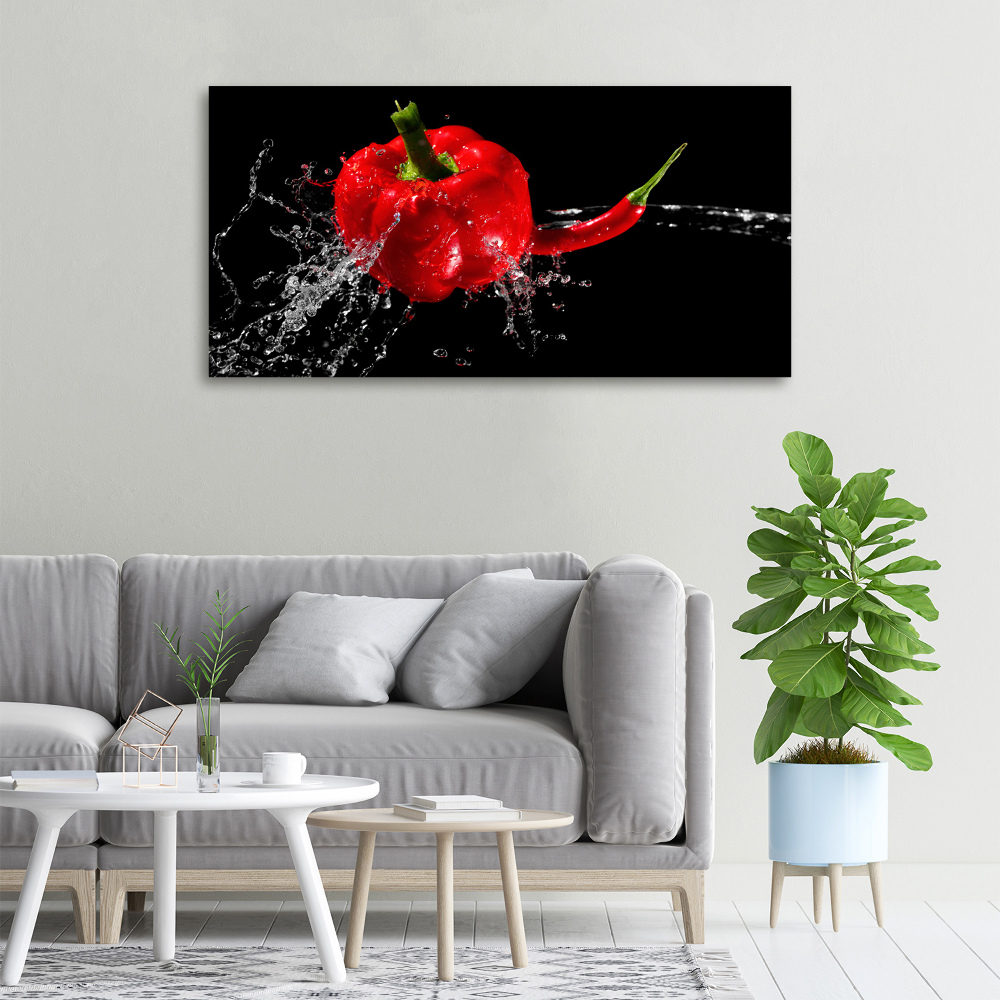 Canvas wall art Red peppers