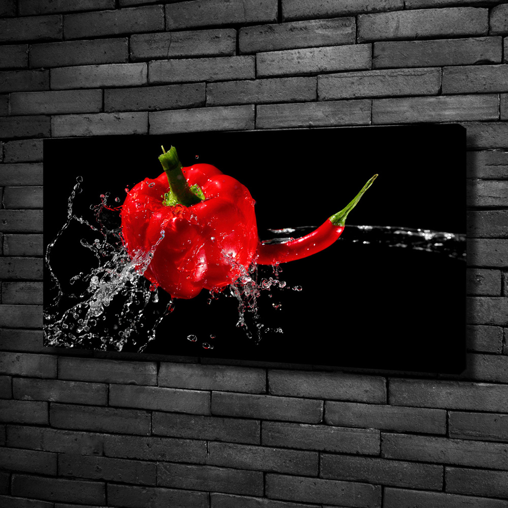 Canvas wall art Red peppers