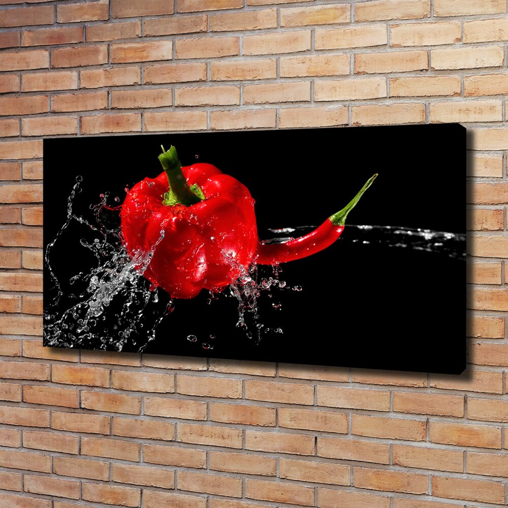 Canvas wall art Red peppers