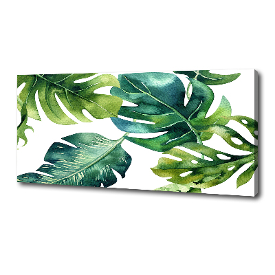 Canvas wall art Tropical leaves