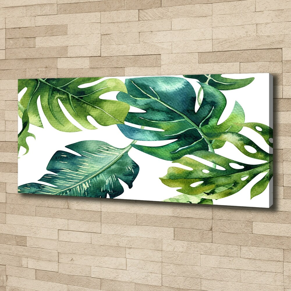 Canvas wall art Tropical leaves