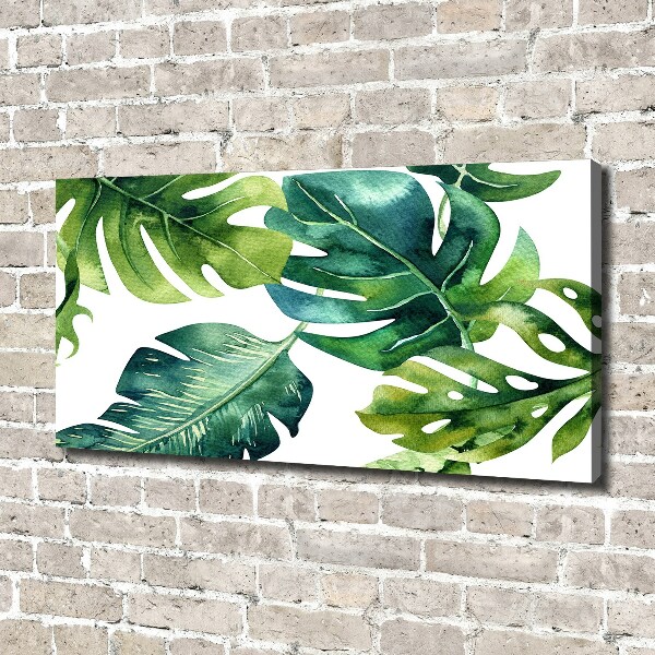 Canvas wall art Tropical leaves