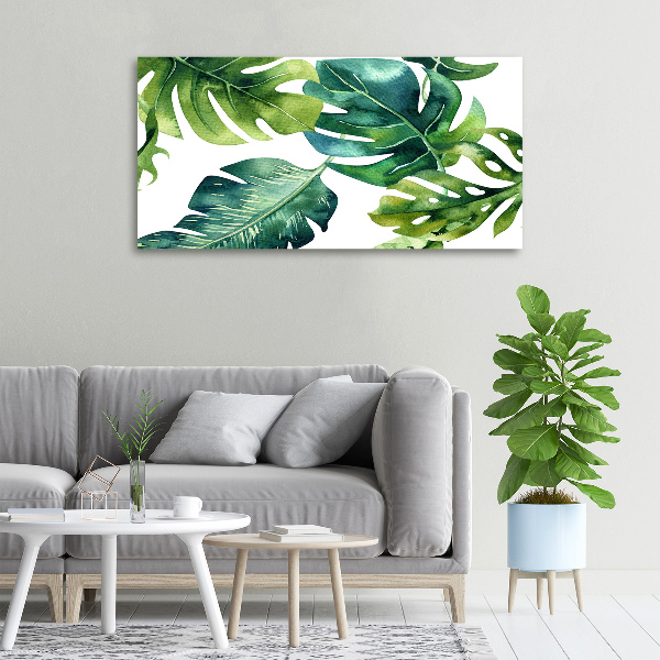 Canvas wall art Tropical leaves