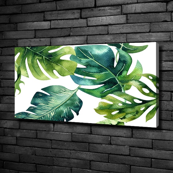 Canvas wall art Tropical leaves