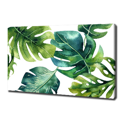 Canvas wall art Tropical leaves