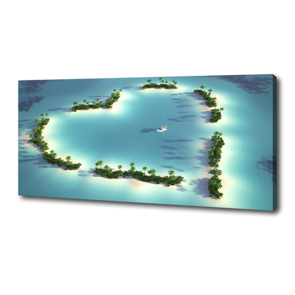 Canvas wall art Islands shape