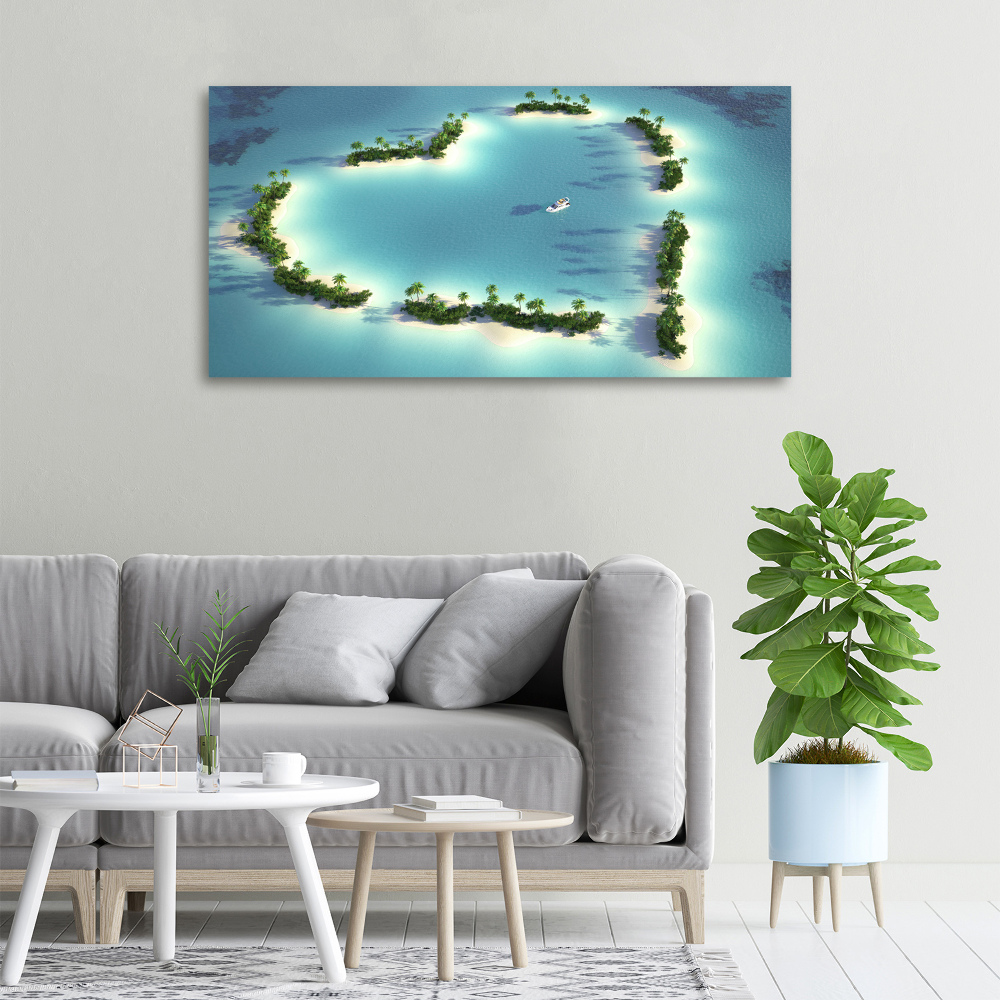 Canvas wall art Islands shape