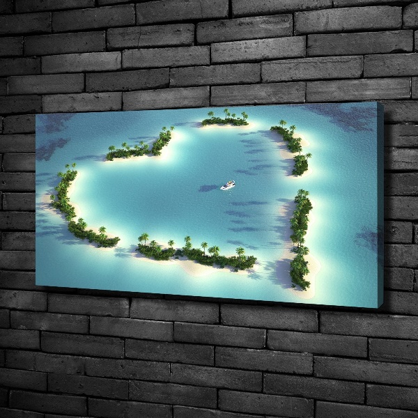 Canvas wall art Islands shape