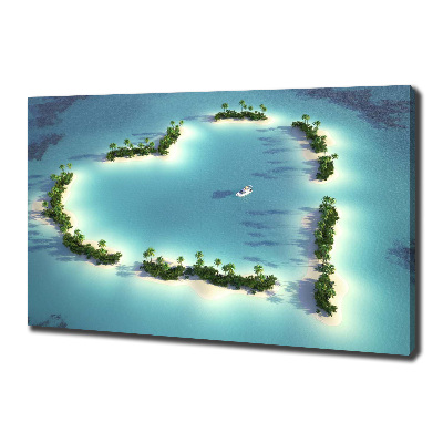 Canvas wall art Islands shape