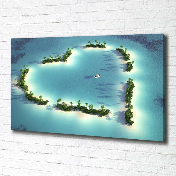 Canvas wall art Islands shape