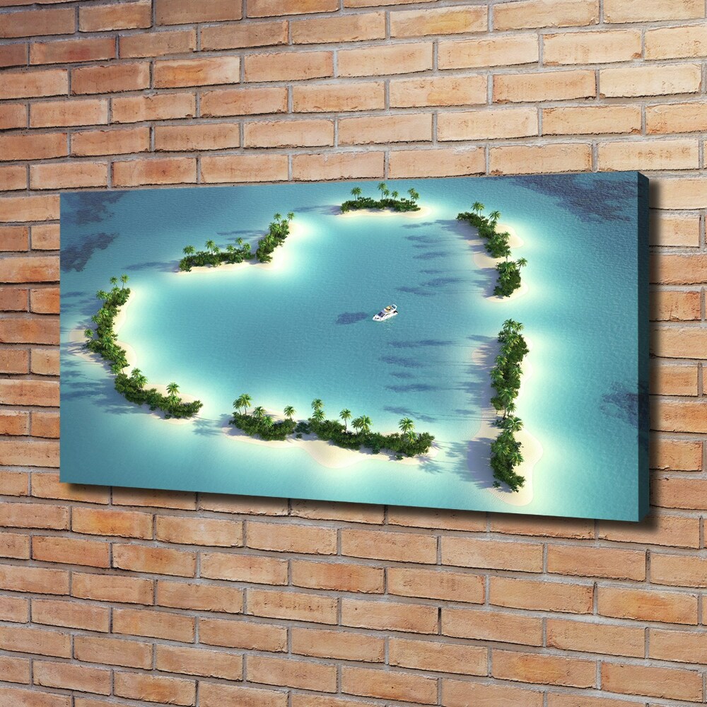 Canvas wall art Islands shape