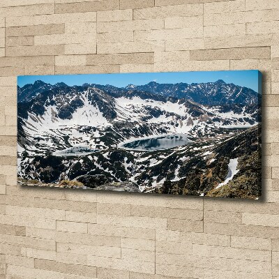 Canvas wall art Lake in the Tatra Mountains