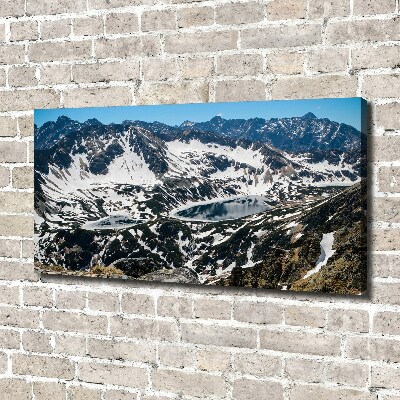 Canvas wall art Lake in the Tatra Mountains