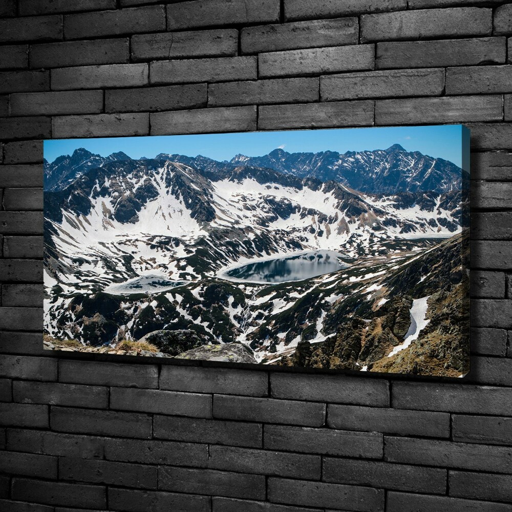 Canvas wall art Lake in the Tatra Mountains