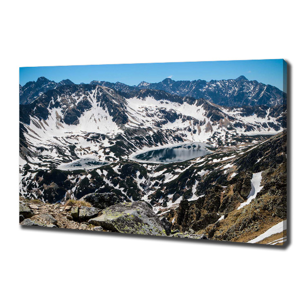 Canvas wall art Lake in the Tatra Mountains