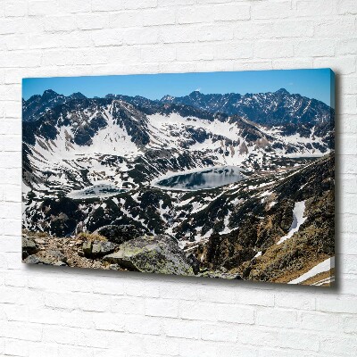 Canvas wall art Lake in the Tatra Mountains