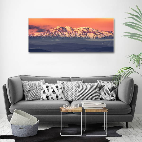 Canvas wall art Sunrise of the Tatra Mountains