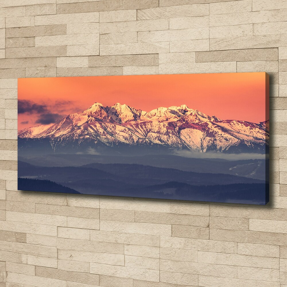 Canvas wall art Sunrise of the Tatra Mountains