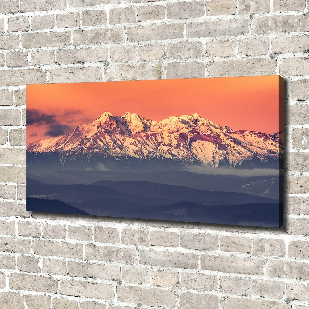 Canvas wall art Sunrise of the Tatra Mountains