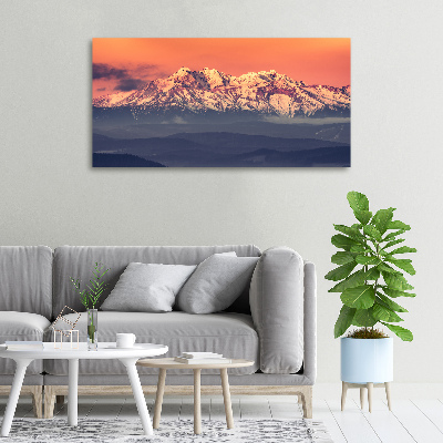 Canvas wall art Sunrise of the Tatra Mountains