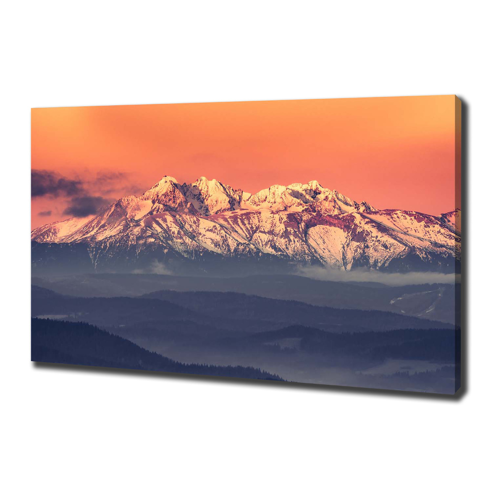 Canvas wall art Sunrise of the Tatra Mountains