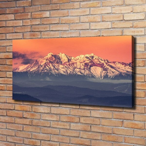 Canvas wall art Sunrise of the Tatra Mountains